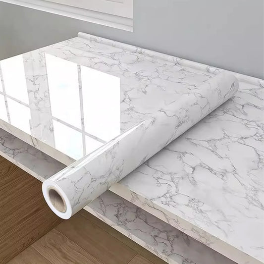 80Cm Marble Vinyl Self Adhesive Wallpaper Waterproof Contact Paper PVC Wall Stickers for Kitchen Livingroom Home Decorative Film